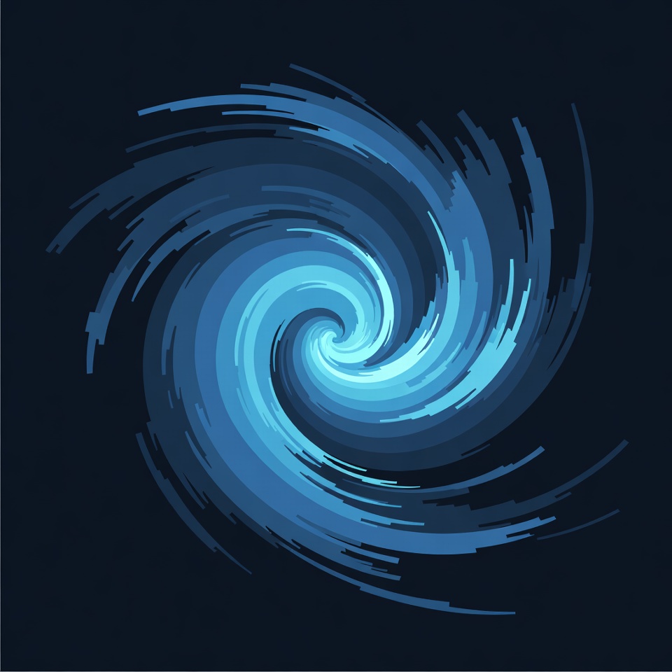 Blue Swirling Vortex Illustration Blue Swirling Vortex Illustration