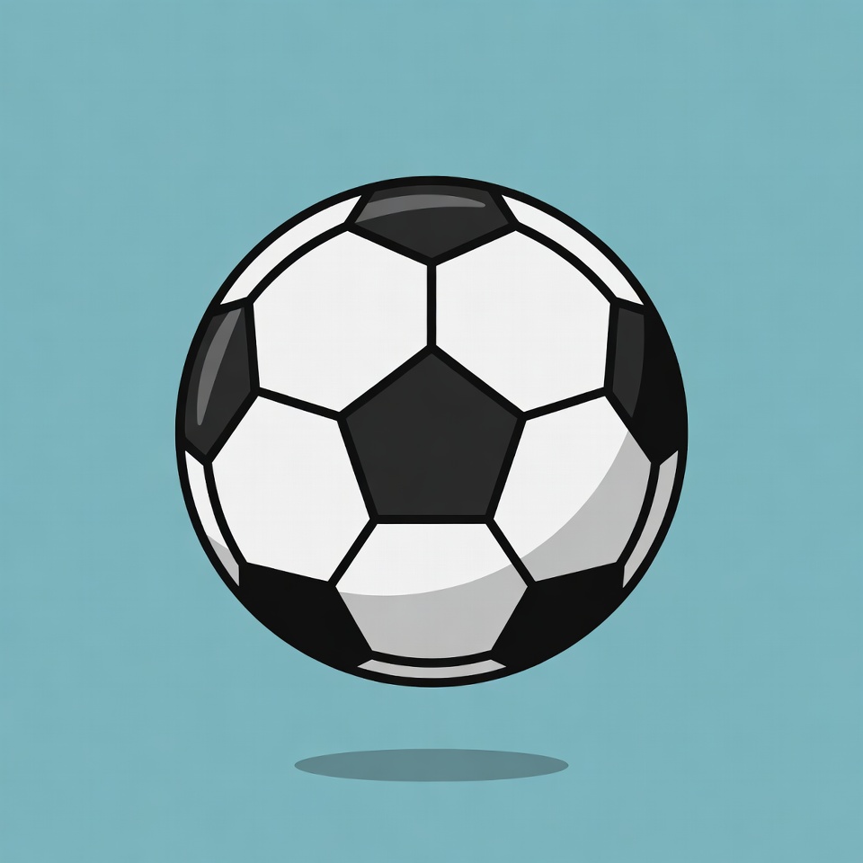 Soccer Ball on Blue Background Soccer Ball on Blue Background