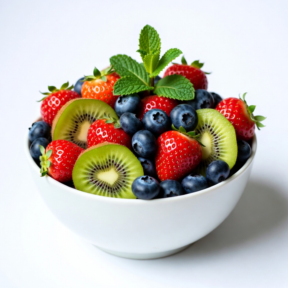 Fresh Strawberry Kiwi Blueberry Bowl Fresh Strawberry Kiwi Blueberry Bowl