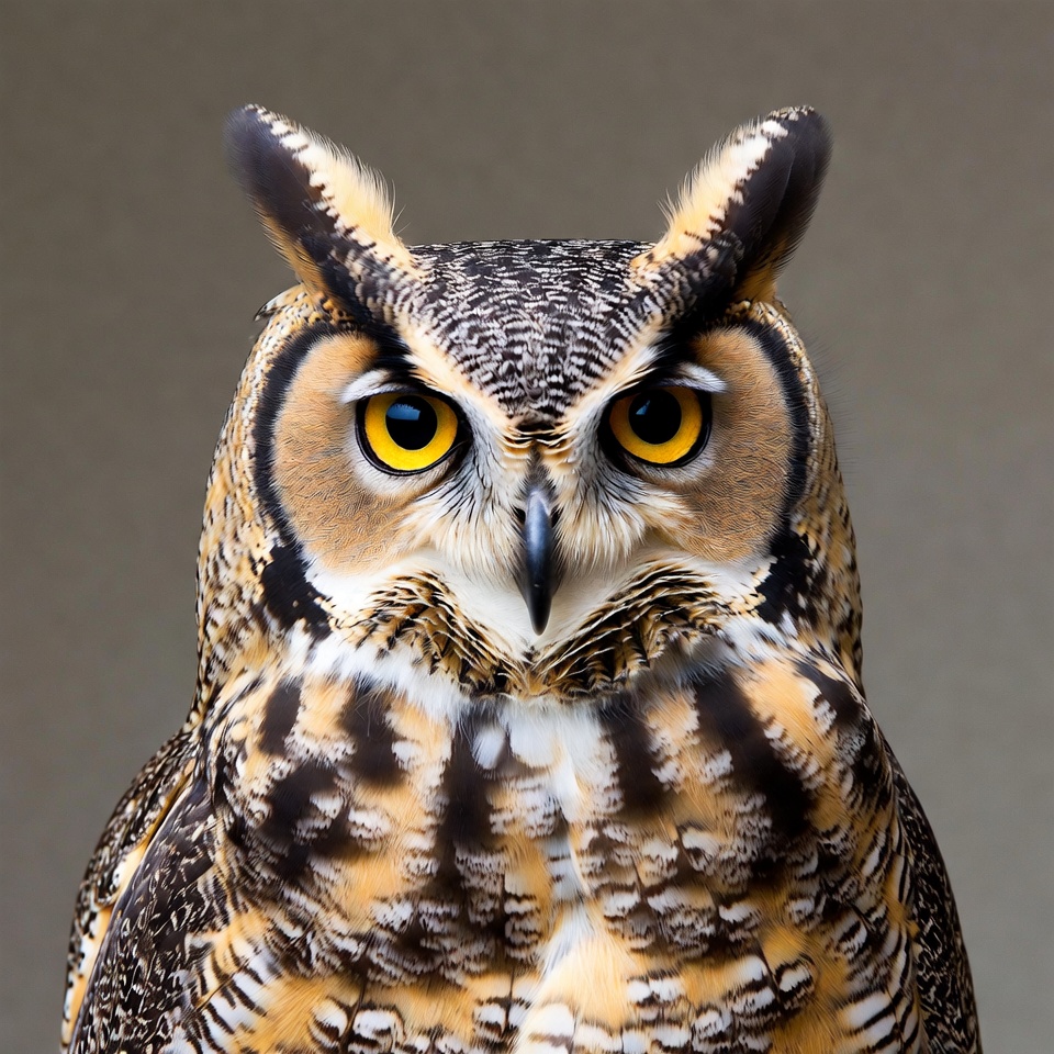 Great Horned Owl close-up Great Horned Owl close-up