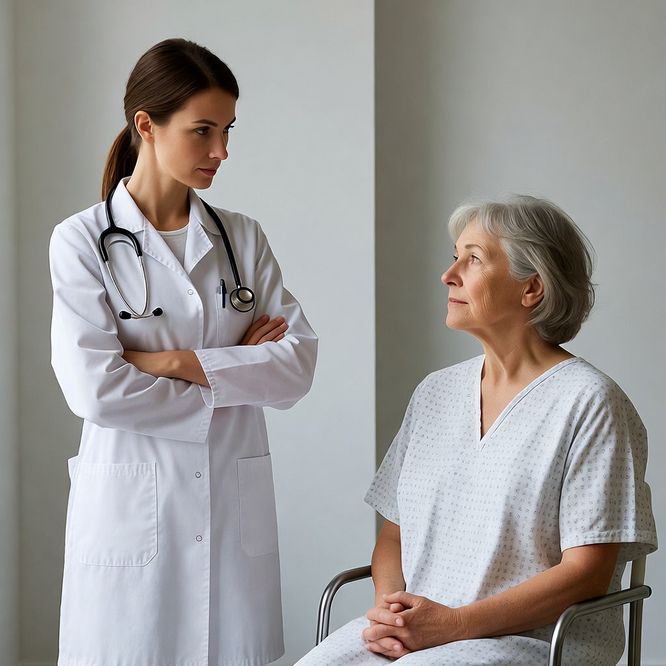 Doctor talking to elderly patient Doctor talking to elderly patient