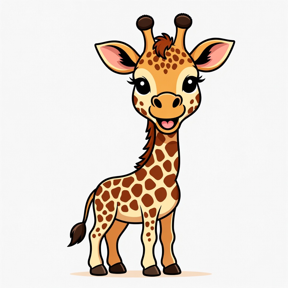 Cute cartoon baby giraffe Cute cartoon baby giraffe