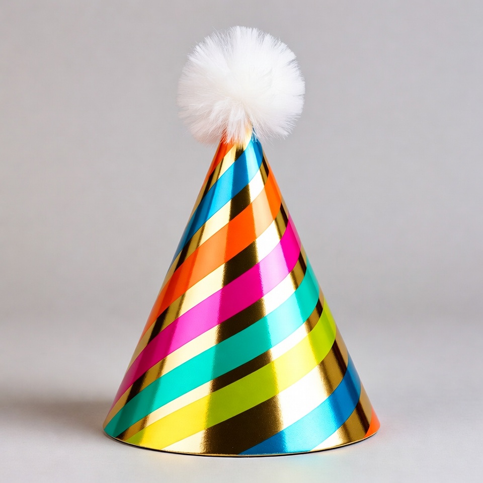 Colorful Striped Party Hat Colorful Striped Party Hat