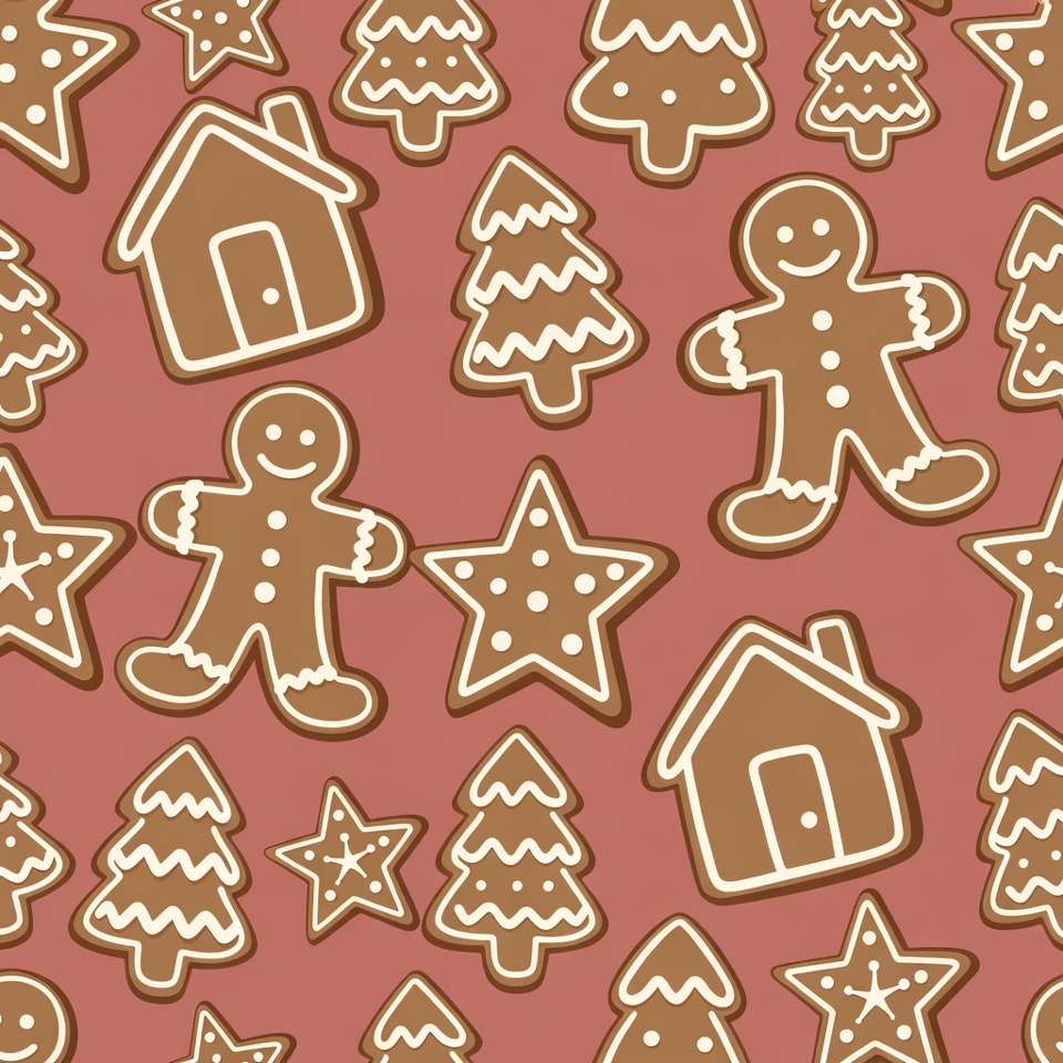 Gingerbread Men Christmas Cookies Pattern Gingerbread Men Christmas Cookies Pattern