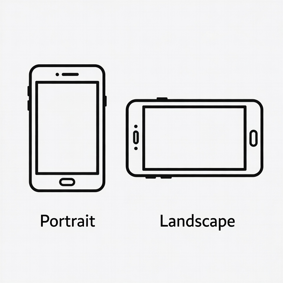 Portrait and Landscape Phone Icons Portrait and Landscape Phone Icons