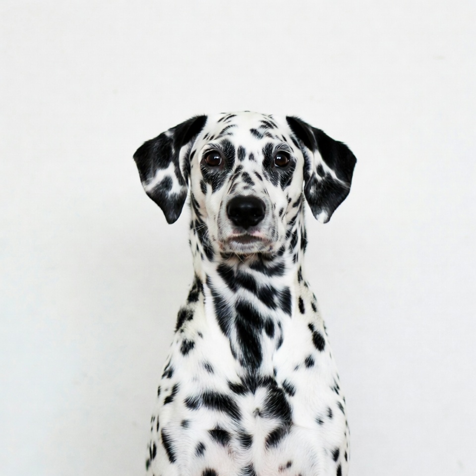 Dalmatian dog on white background Dalmatian dog on white background