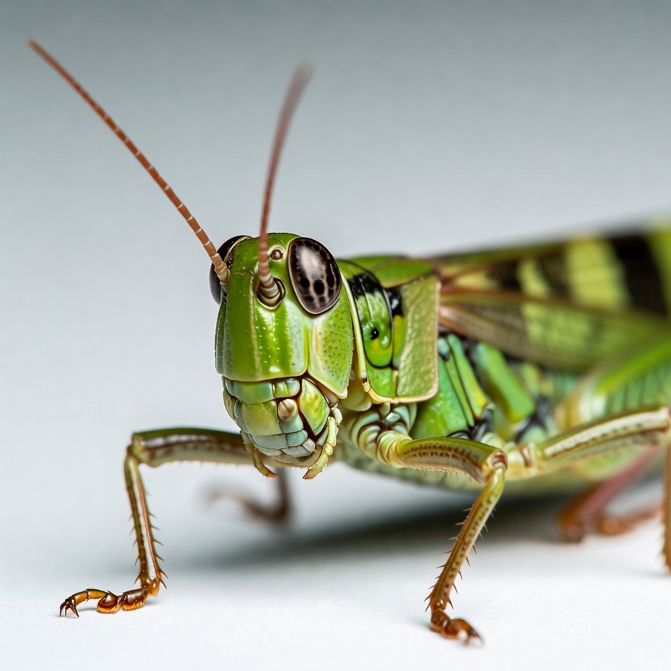 Closeup of green grasshopper Closeup of green grasshopper