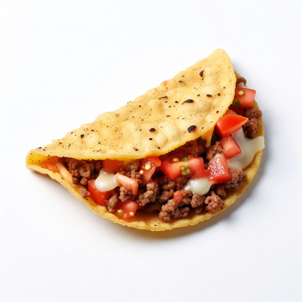 Beef Taco with Cheese and Tomatoes Beef Taco with Cheese and Tomatoes