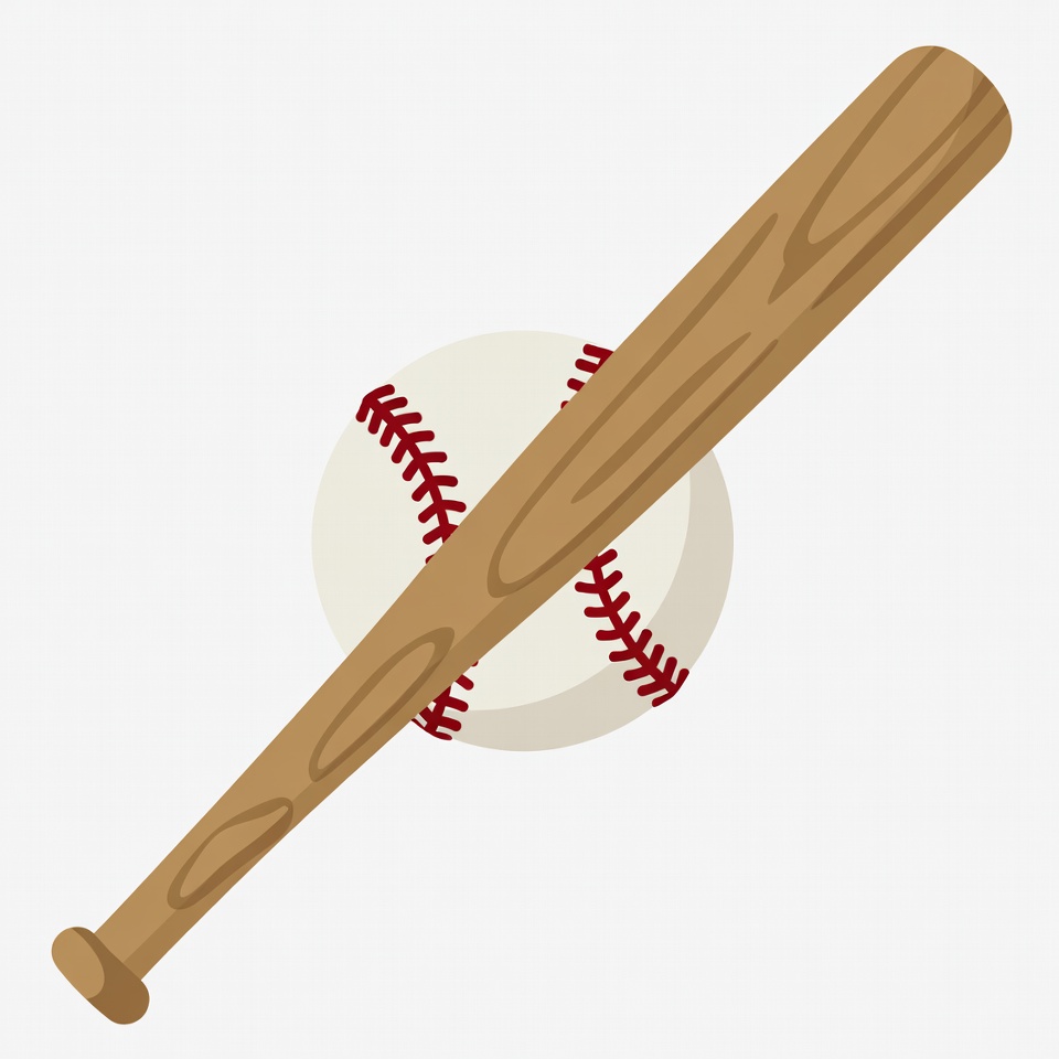 Wooden Baseball Bat and Ball Wooden Baseball Bat and Ball