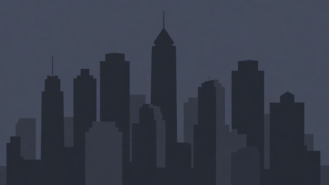 Silhouette of City Skyline Silhouette of City Skyline