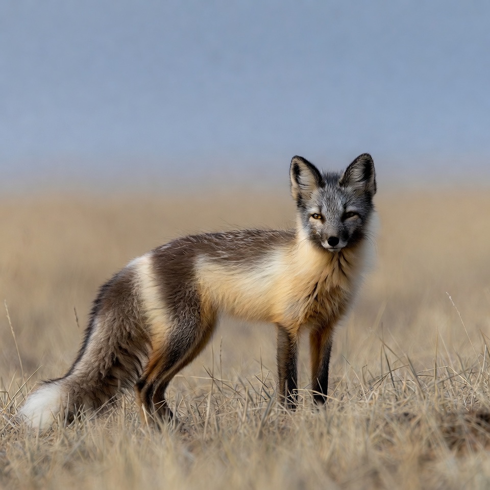 Arctic Fox Standing in Grass Arctic Fox Standing in Grass
