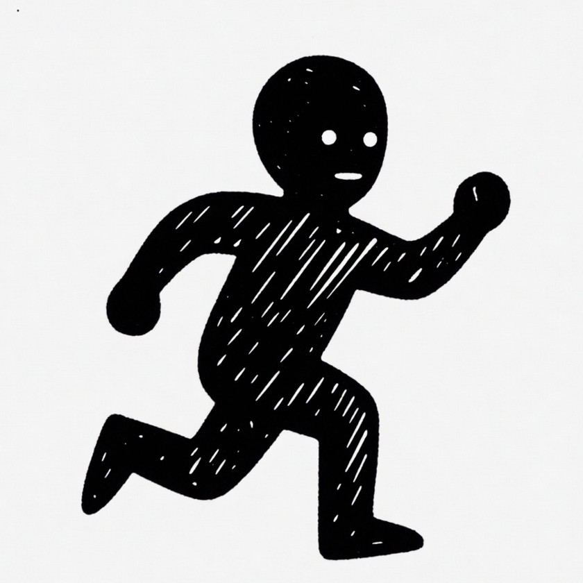 Boy running silhouette illustration Boy running silhouette illustration