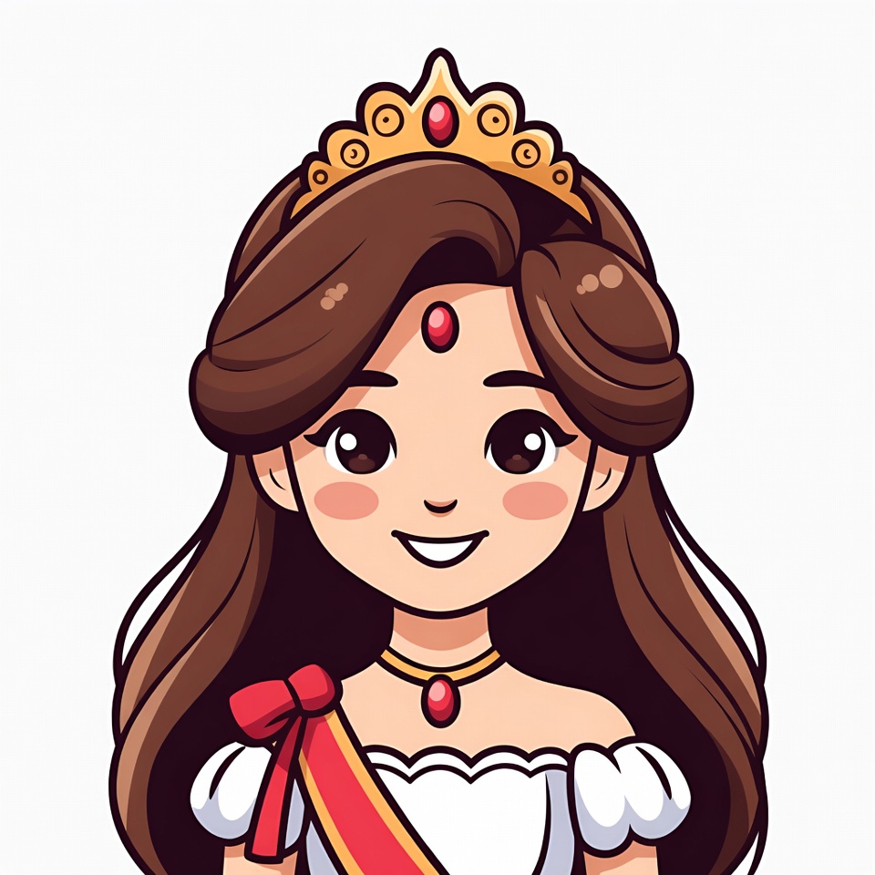 Indian princess cartoon illustration Indian princess cartoon illustration