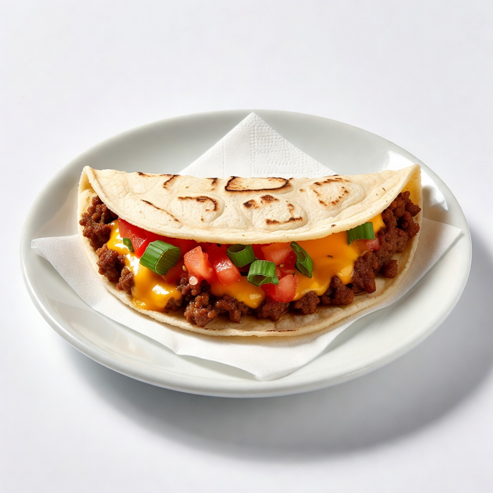 Beef taco with cheese and veggies Beef taco with cheese and veggies
