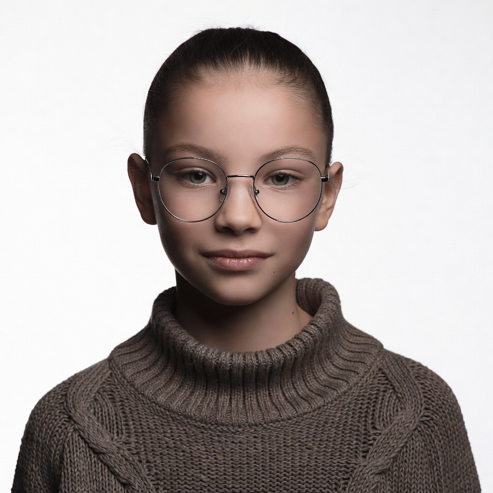 Girl with round glasses in turtleneck Girl with round glasses in turtleneck