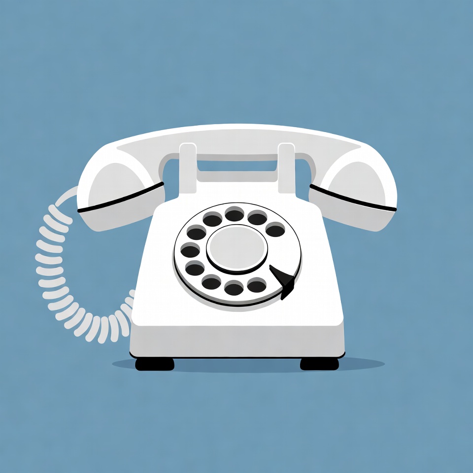 Vintage Rotary Phone Illustration Vintage Rotary Phone Illustration