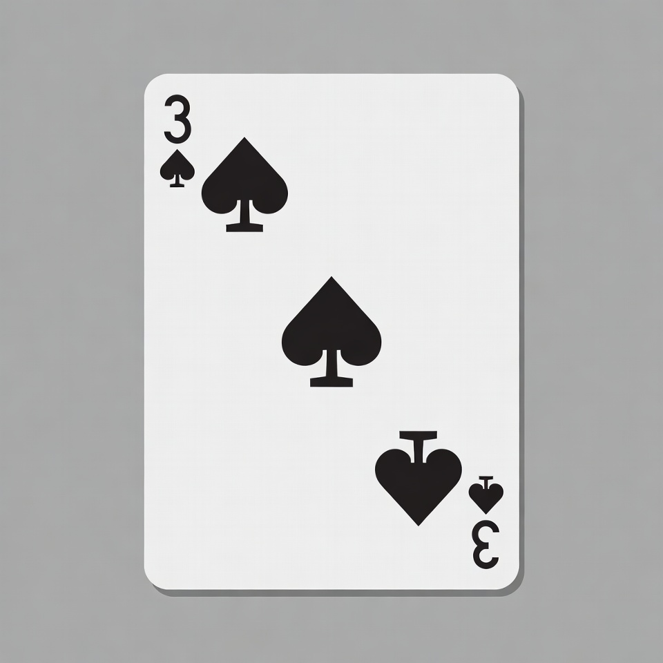 Three of Spades Card Three of Spades Card