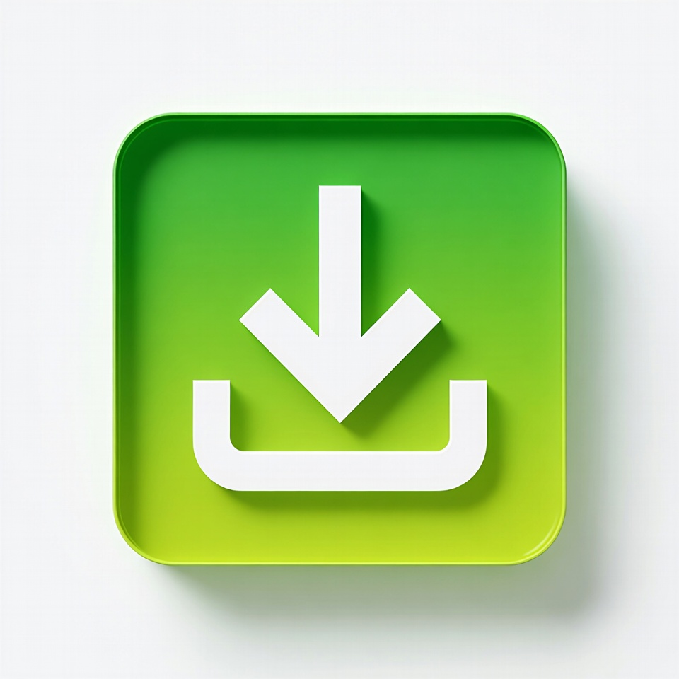 Green 3D Download Button Green 3D Download Button