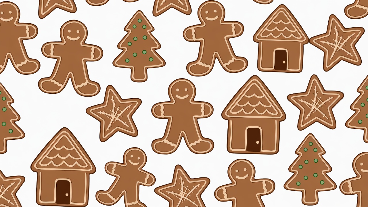 Gingerbread Men Christmas Pattern Gingerbread Men Christmas Pattern