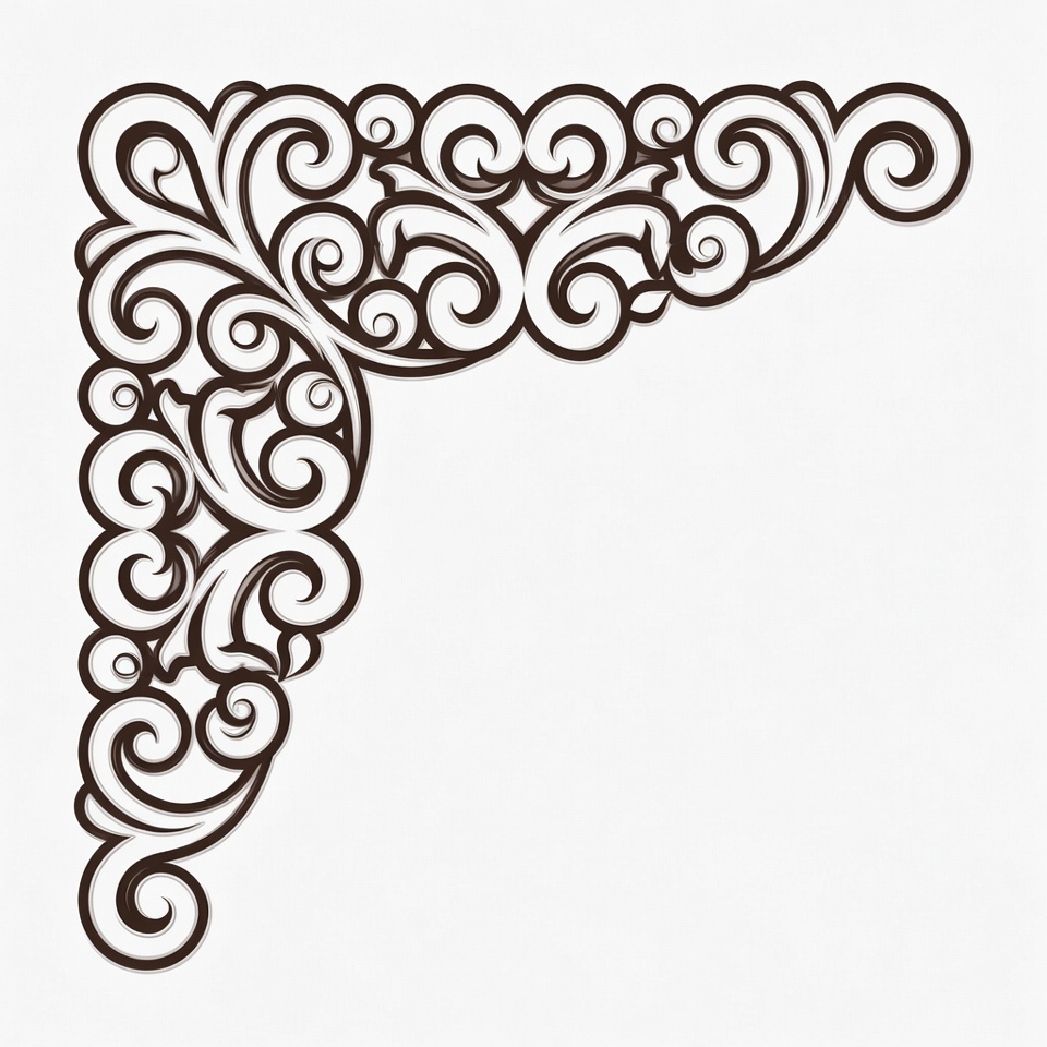 Ornate Floral Corner Border Ornate Floral Corner Border