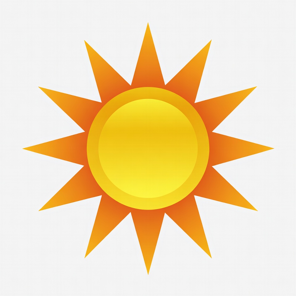 Bright yellow sun illustration Bright yellow sun illustration