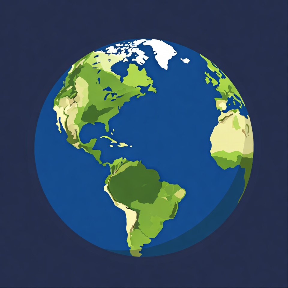 Colorful Earth Globe Illustration Colorful Earth Globe Illustration