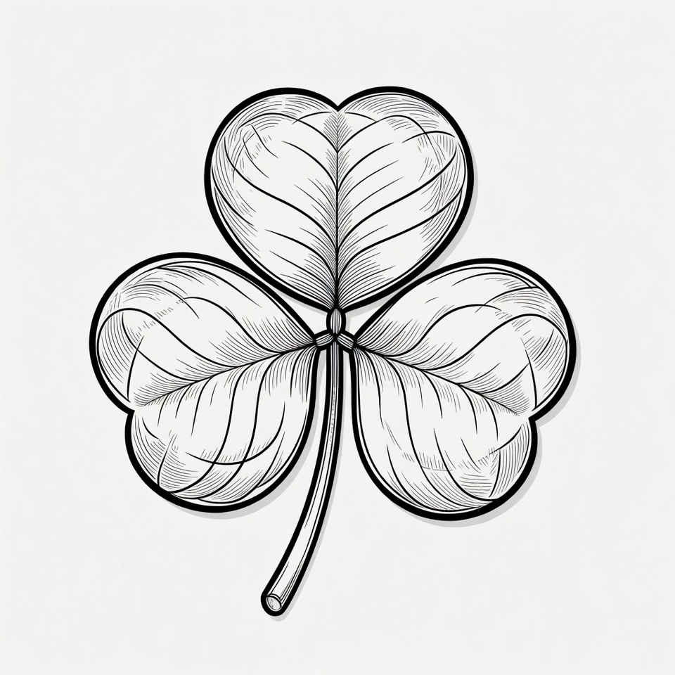 Three Leaf Clover Illustration Three Leaf Clover Illustration