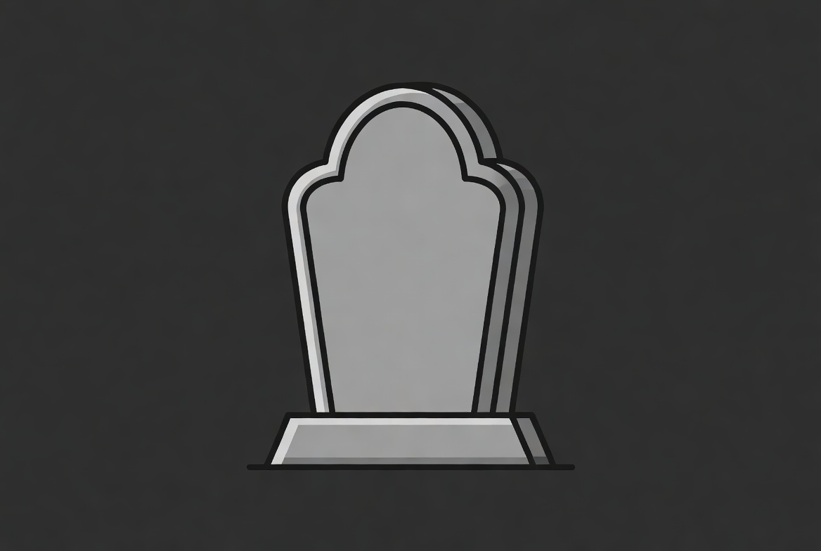Gray Tombstone Illustration Gray Tombstone Illustration