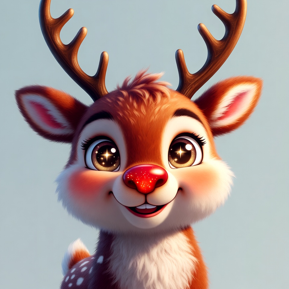 Cute Cartoon Baby Reindeer Cute Cartoon Baby Reindeer
