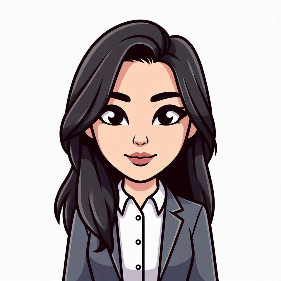 Asian woman in business suit illustration Asian woman in business suit illustration