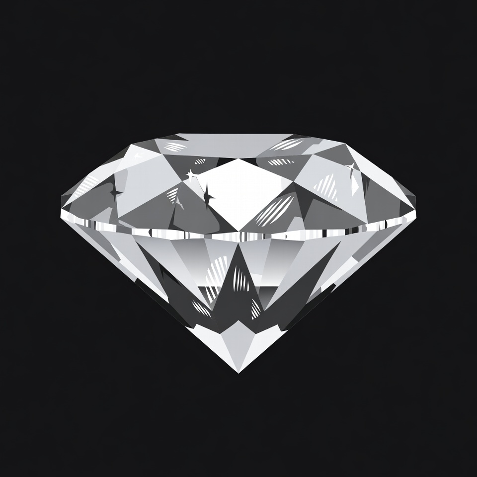 Shiny Diamond on Black Background Shiny Diamond on Black Background