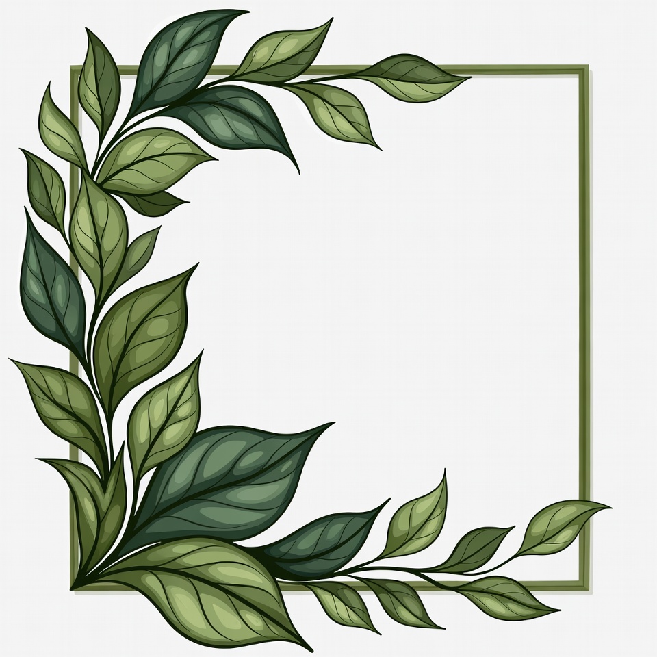 Green Leaf Frame Border Green Leaf Frame Border