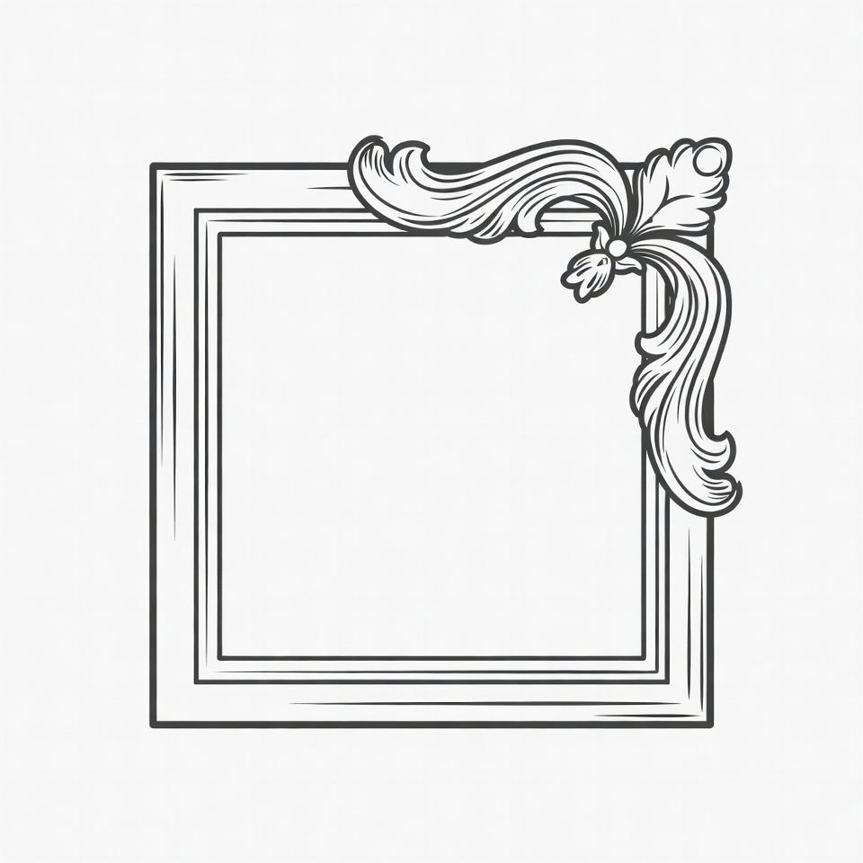 Ornate Corner Frame Illustration Ornate Corner Frame Illustration