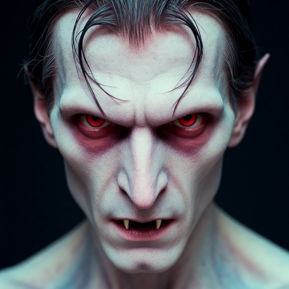 Vampire man with red eyes Vampire man with red eyes