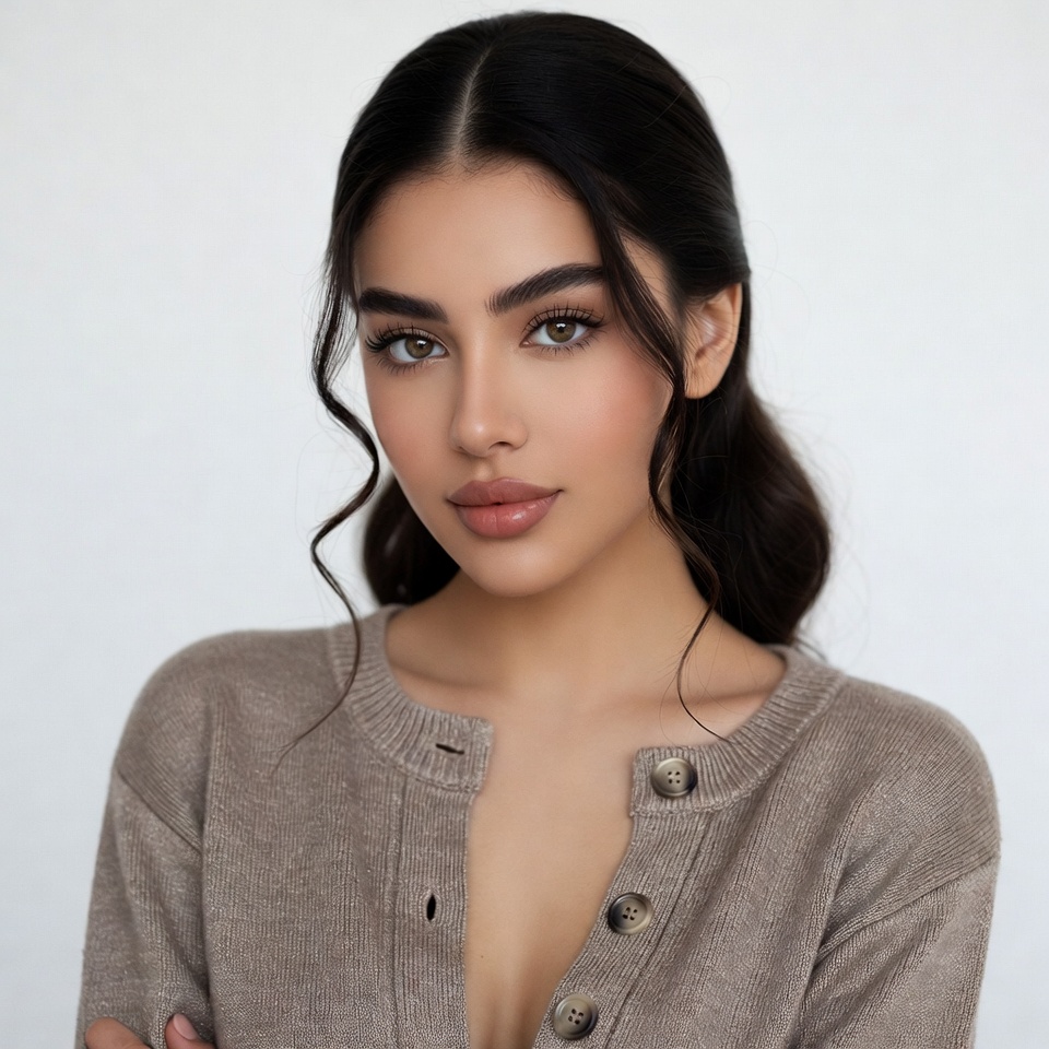 Beautiful woman with long dark hair Beautiful woman with long dark hair