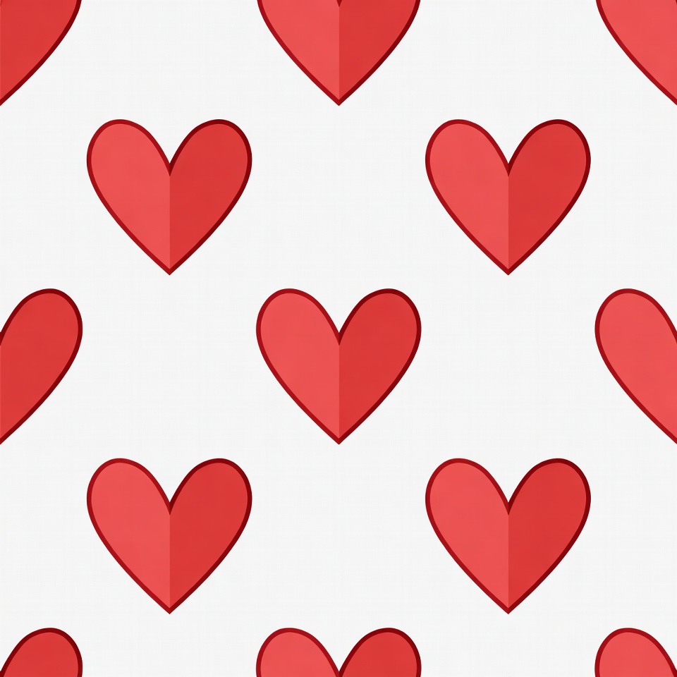 Red Hearts Seamless Pattern Red Hearts Seamless Pattern