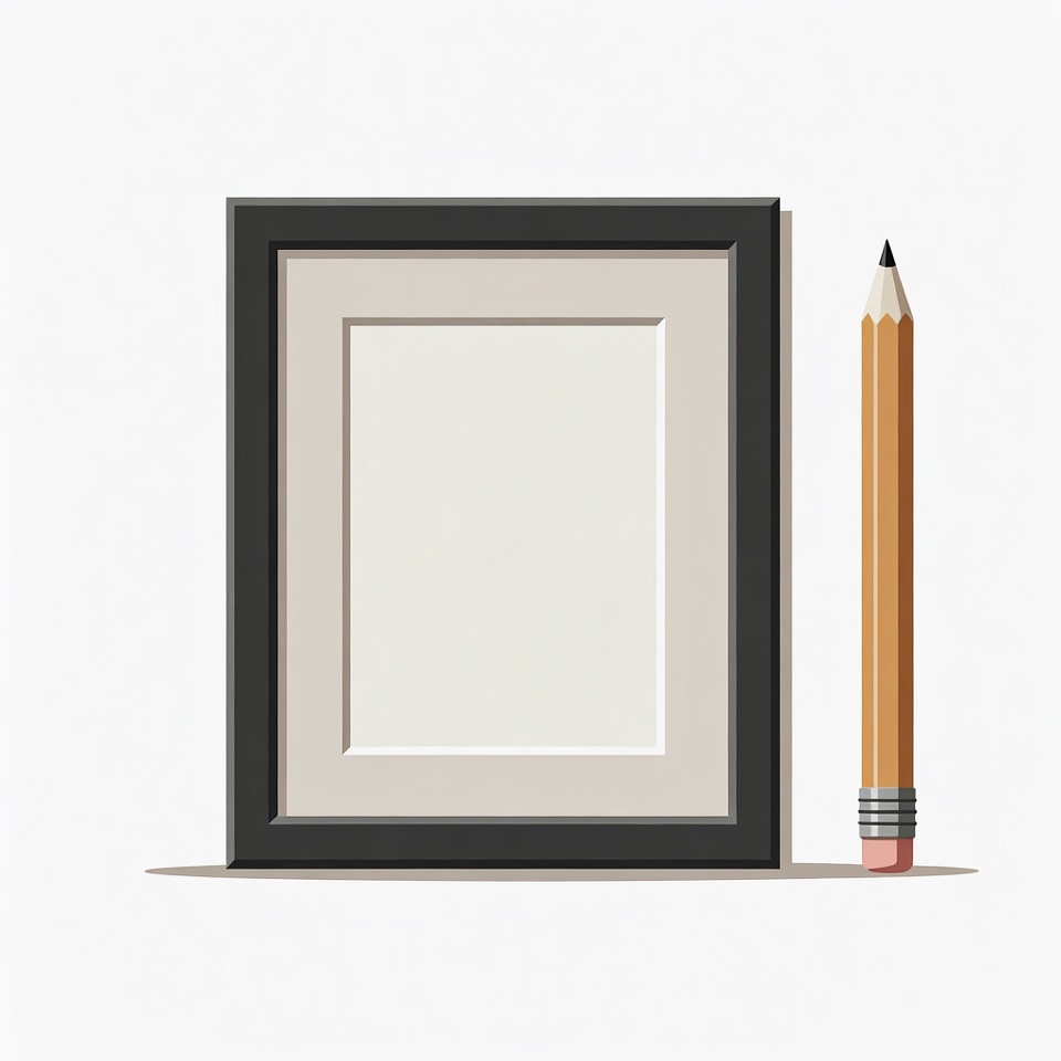 Black Frame with Pencil Black Frame with Pencil