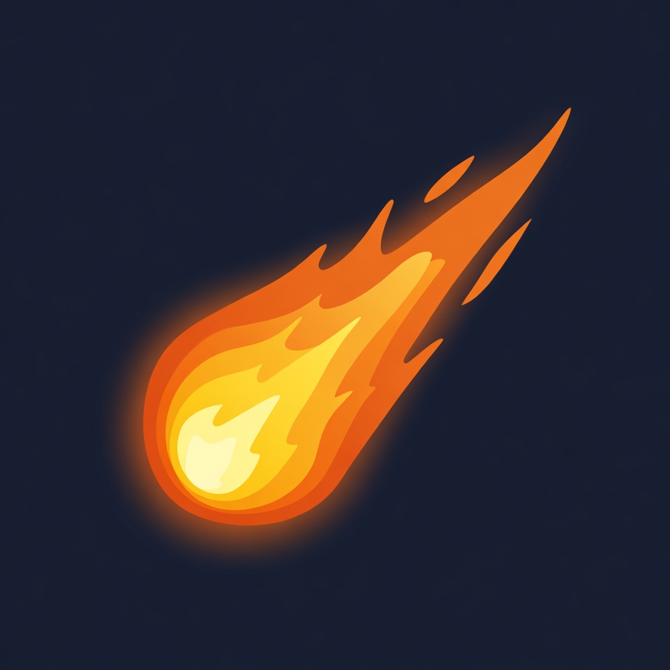 Cartoon Shooting Star Illustration Cartoon Shooting Star Illustration