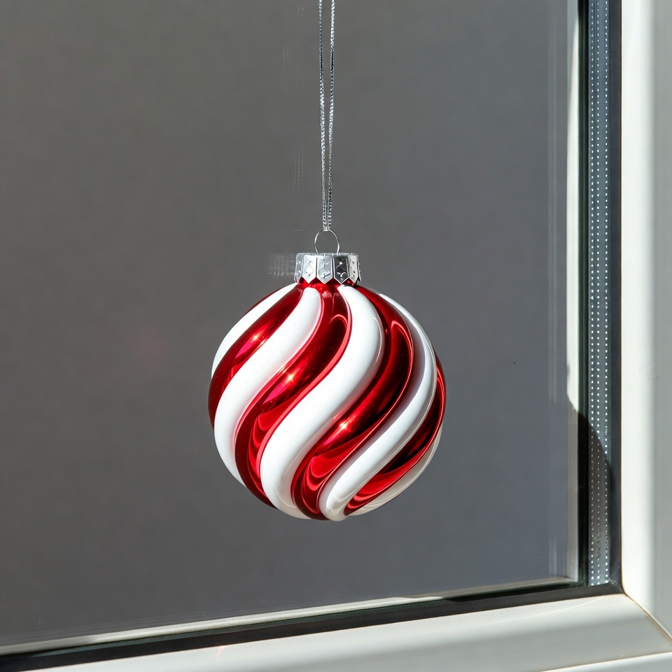 Red White Swirl Christmas Ornament Red White Swirl Christmas Ornament