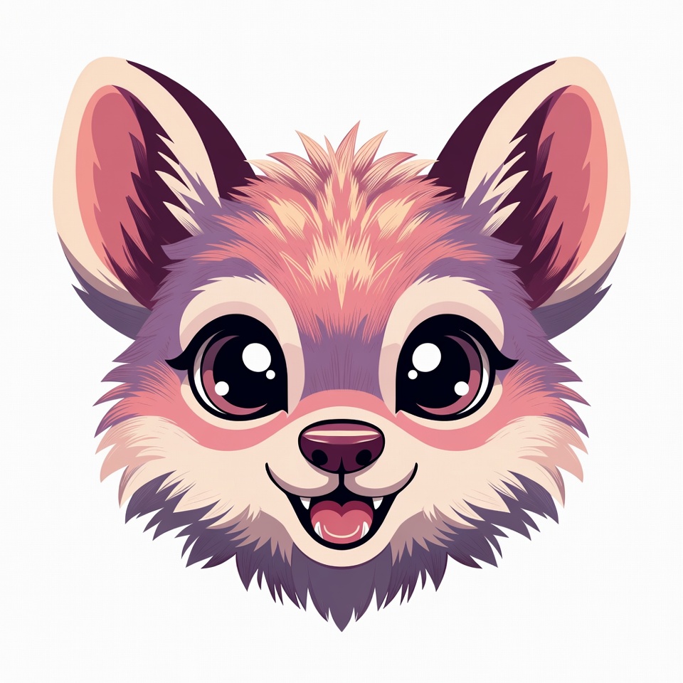Cute cartoon fox face Cute cartoon fox face