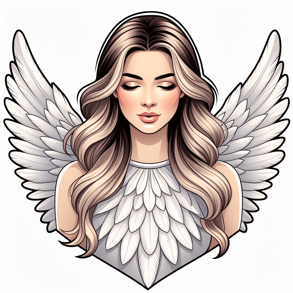 Beautiful Woman with Angel Wings Beautiful Woman with Angel Wings