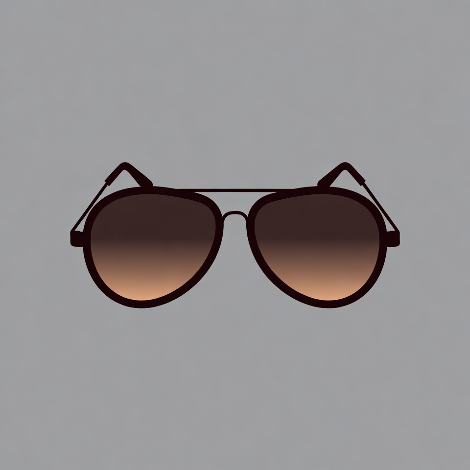 Gradient Aviator Sunglasses Illustration Gradient Aviator Sunglasses Illustration