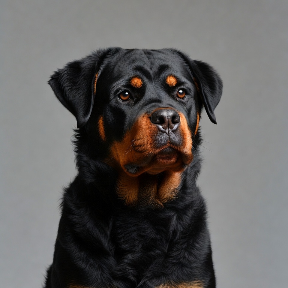 Rottweiler dog portrait Rottweiler dog portrait