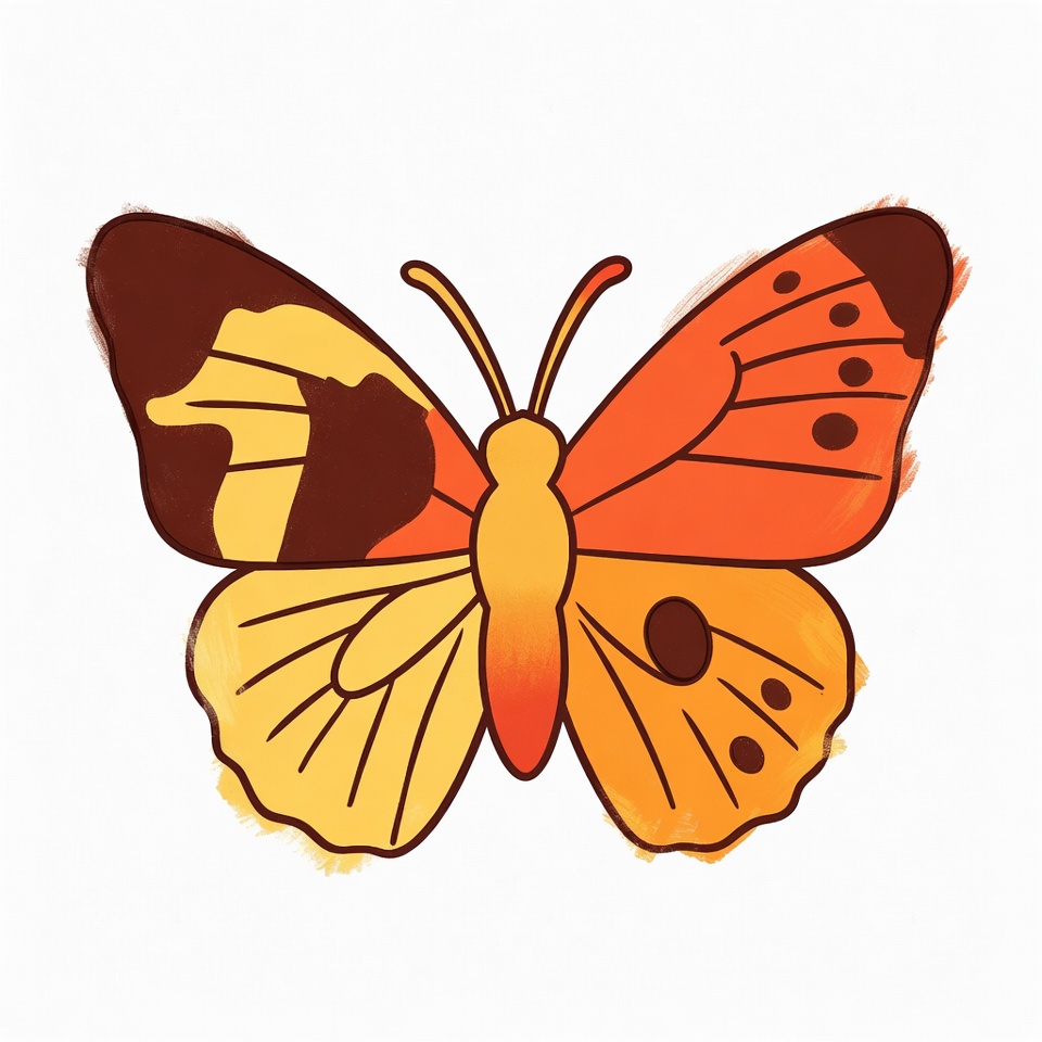 Colorful butterfly illustration Colorful butterfly illustration
