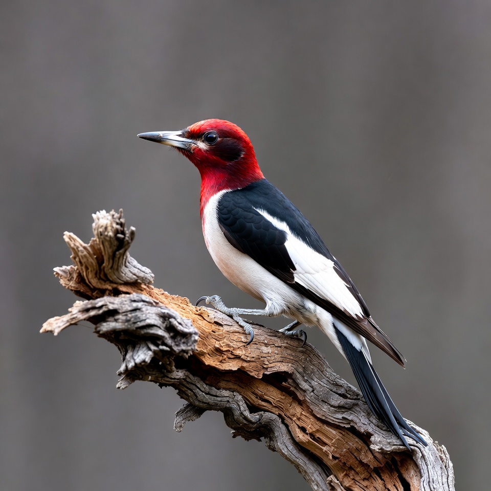 Red-headed Woodpecker on Branch Red-headed Woodpecker on Branch