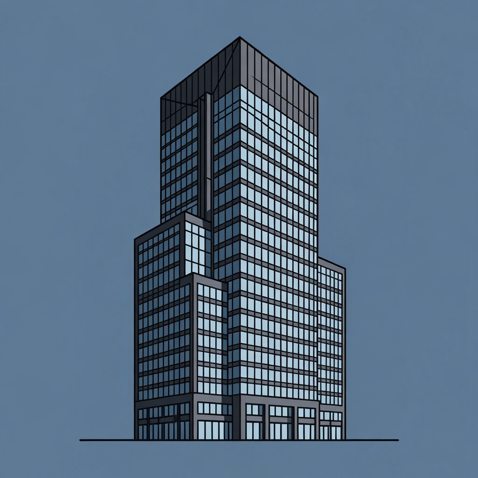 Modern Skyscraper Building Illustration Modern Skyscraper Building Illustration