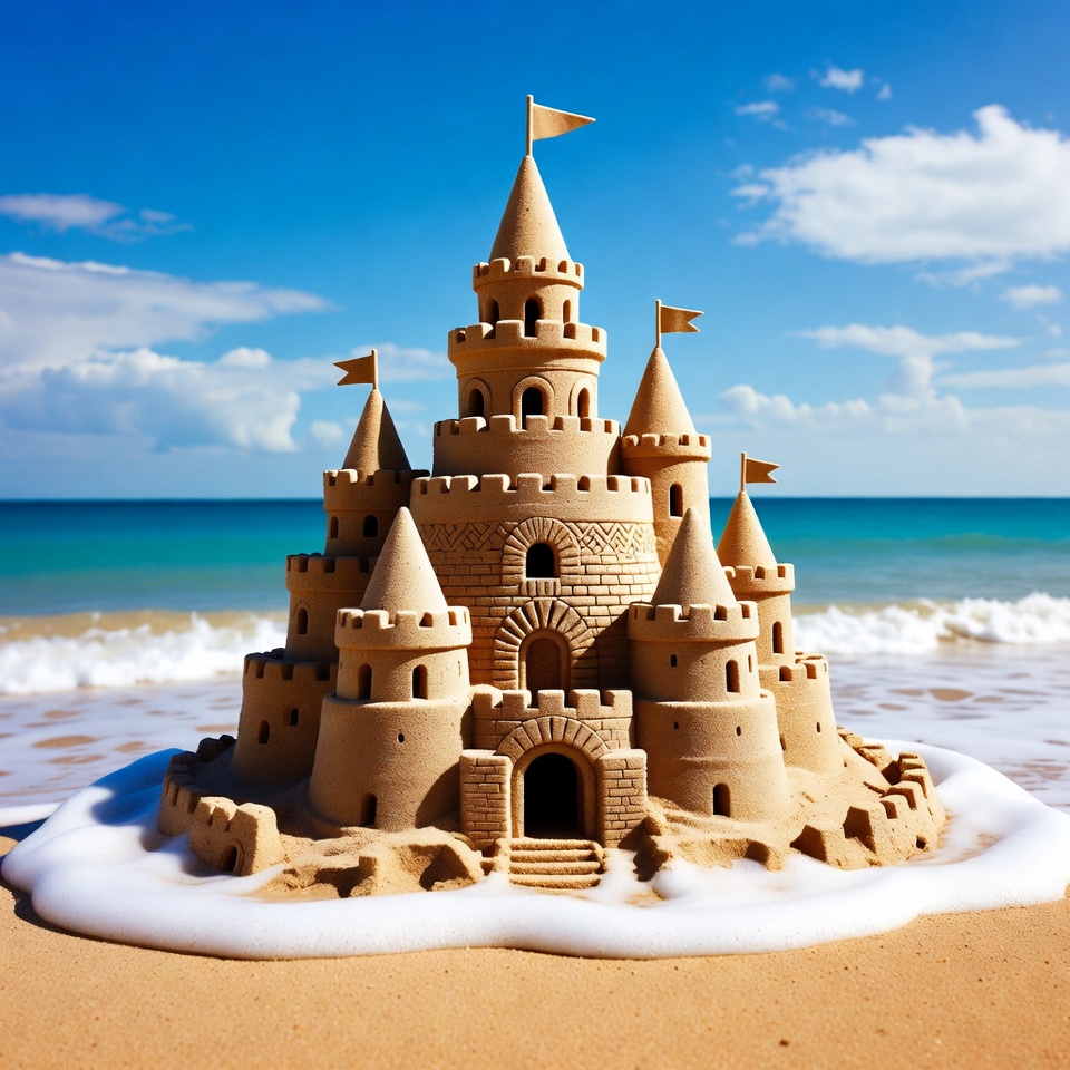 Sandcastle on Beach Sandcastle on Beach
