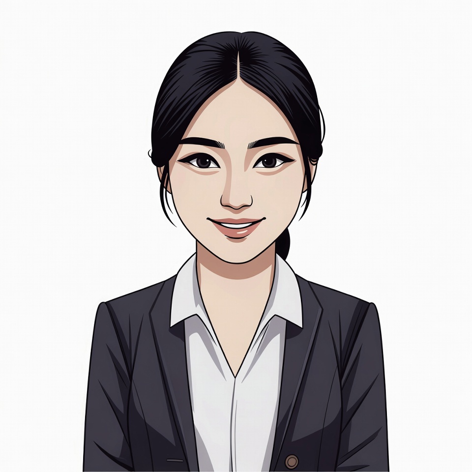 Asian woman in business suit illustration Asian woman in business suit illustration