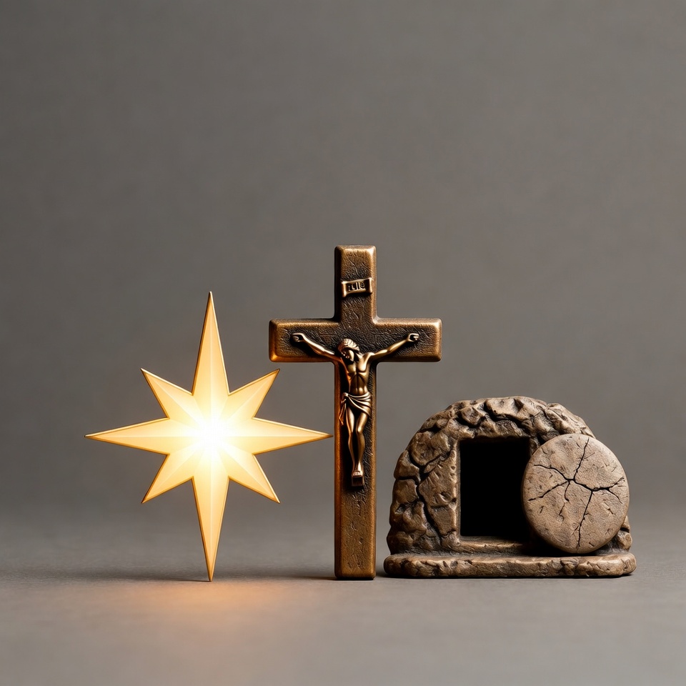 Crucifix Star Tomb Christian Symbols Crucifix Star Tomb Christian Symbols