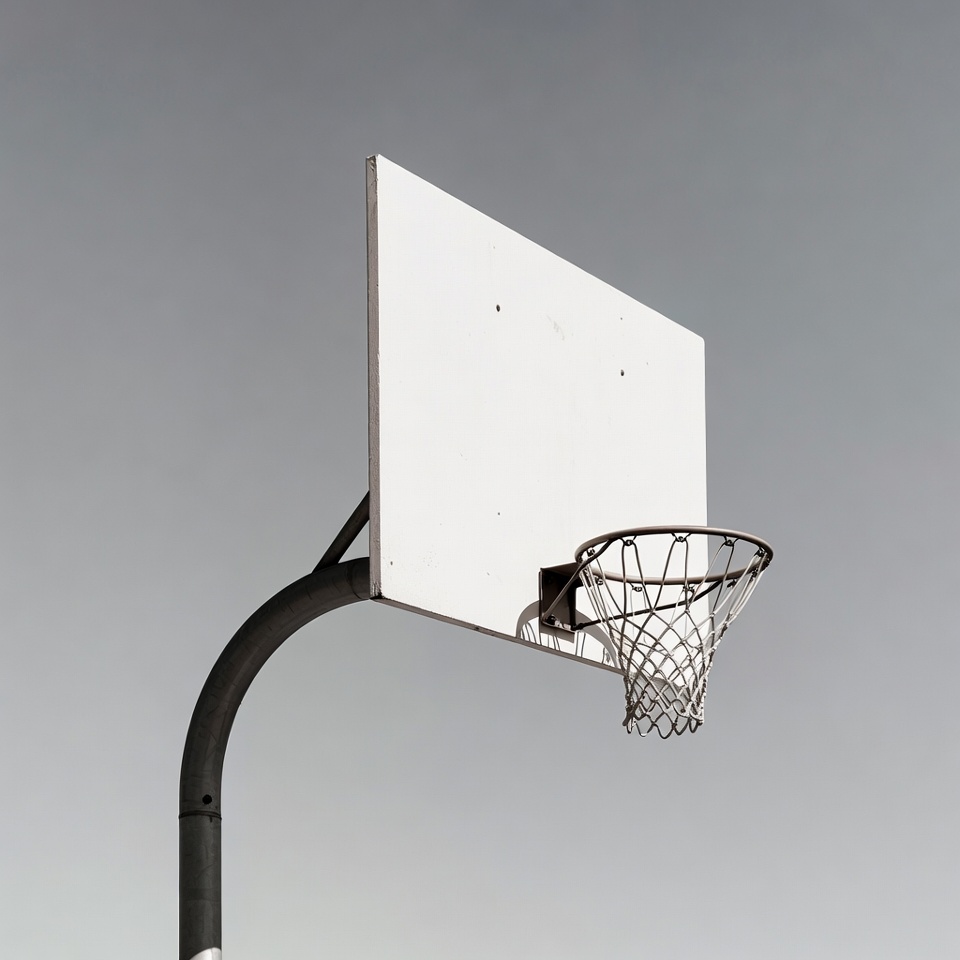 Basketball hoop on gray background Basketball hoop on gray background